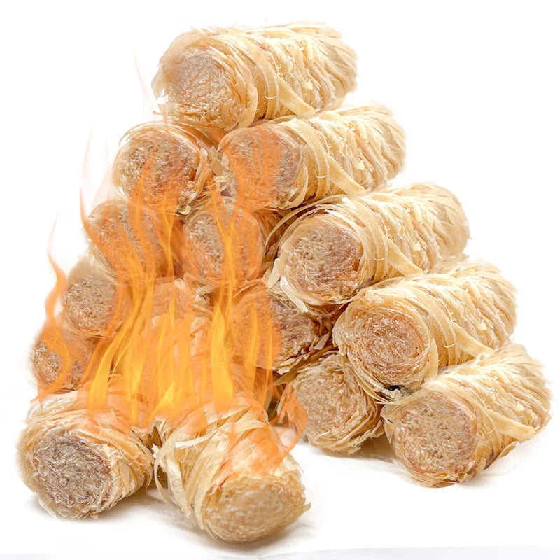 20/40/60pcs Natural Fire Starter,Wax Wood Stick,Suitable for Campfires,Fireplace,Barbecue Stove,Chimney Oven,Charcoal Ignitio