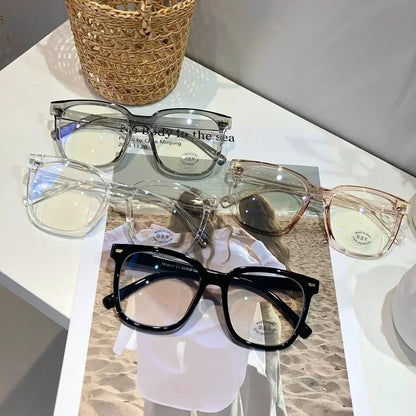 Vintage Transparent Computer Glasses Frame Women Men Anti Blue Light Square Eyewear Blocking Glasses Optical Spectacle Eyegla