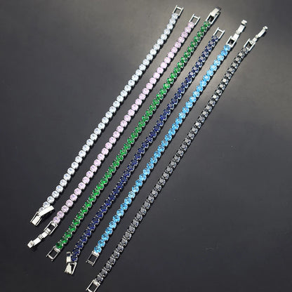 4mm Micro-inlaid Zircon Tennis Bracelet for Women 2025 New Men Bracelet Homme Jewelry Accessories