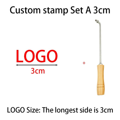 M8 Logo Customized Iron Branding Stamp Personalized Customization Wooden Soldering Iron Seal Customized Leather Stamping Seal