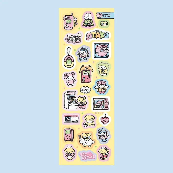 Korean Cartoon Cute Kawaii Graffiti Hand Drawn Rabbit Sticker Hand Account Photo Planner Diary Scrapbook DIY Decorative Stick