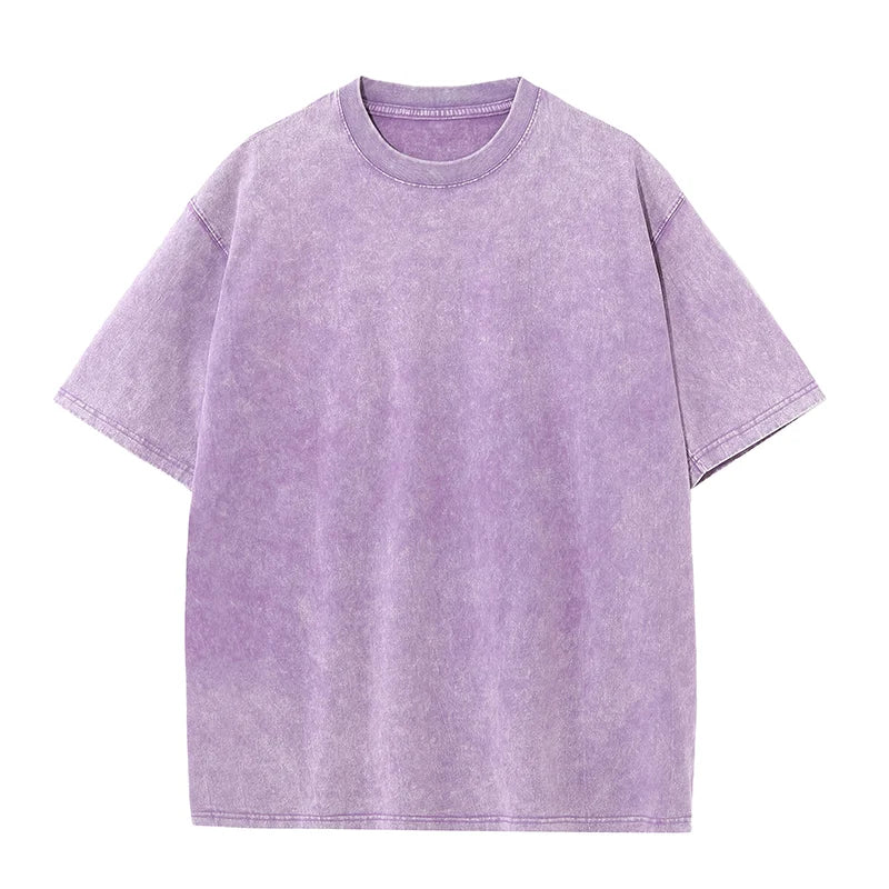 100% Cotton T-shirt Custom Logo Street Trend Short Sleeve T-shirt Embroidery Design European American Size Tops Printing Patt