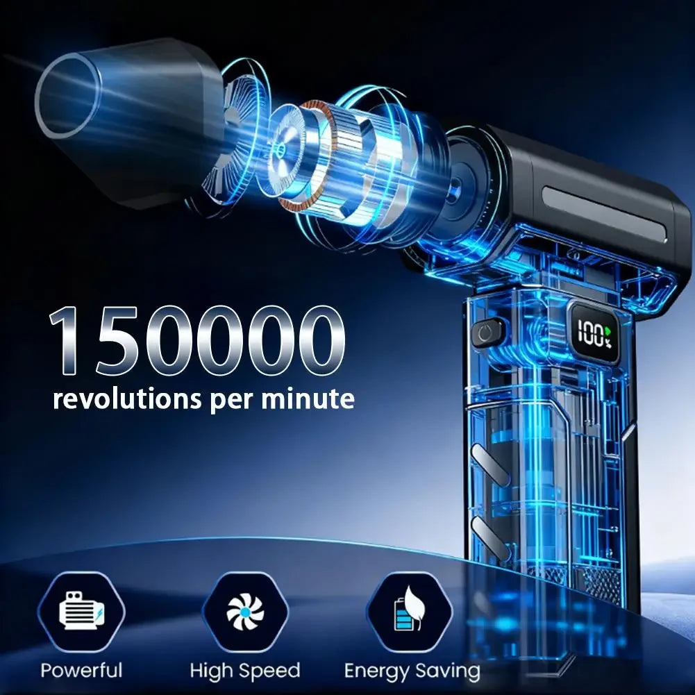X8 Brushless Turbo Jet Fan Blower 150000RPM Powerful Electric Air Blower Vacuum Dust Cleaner Portable Dust Cleaner Violent Fa