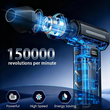 X8 Brushless Turbo Jet Fan Blower 150000RPM Powerful Electric Air Blower Vacuum Dust Cleaner Portable Dust Cleaner Violent Fa