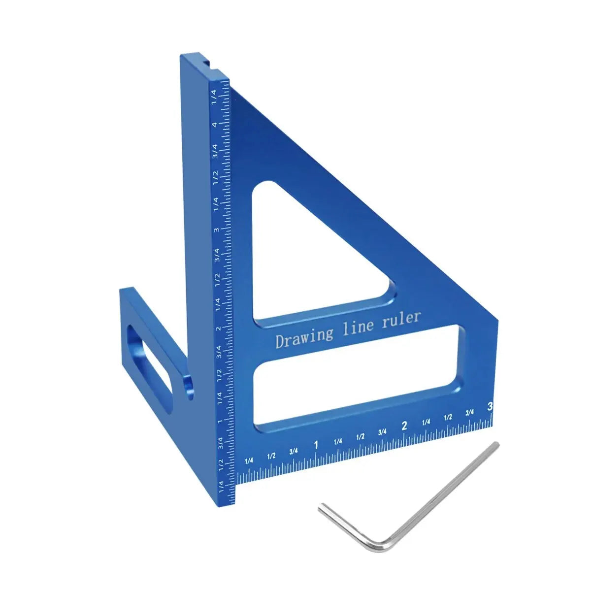 Carpenter Square -Woodworking Square Protractor Aluminum/Plastic Ruler 3D Multi Angle 45/90 Degree Layout Measuring Ruler