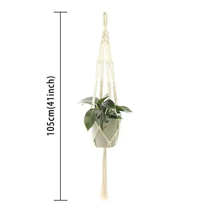 Hanging Plant Handmade Macrame Plant Hanger Flower Pot Planter Hanger Wall Decor Courtyard Garden Hanging Planter Hanging Bas