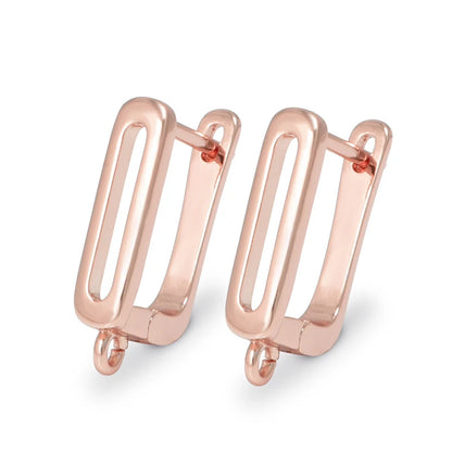 Silver Color Brass Earring Hooks for DIY Jewelry Making Handmade Silver Color Jewelry Accessories Findings Eawires - Rose Gol
