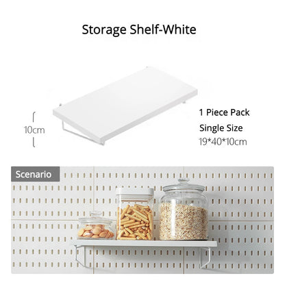 Diy Organizer Pegboard Accessories Pegboard Wall Organizer Panel Shelves For Gamer Room,bathroom,tool house,kitchen Storage R