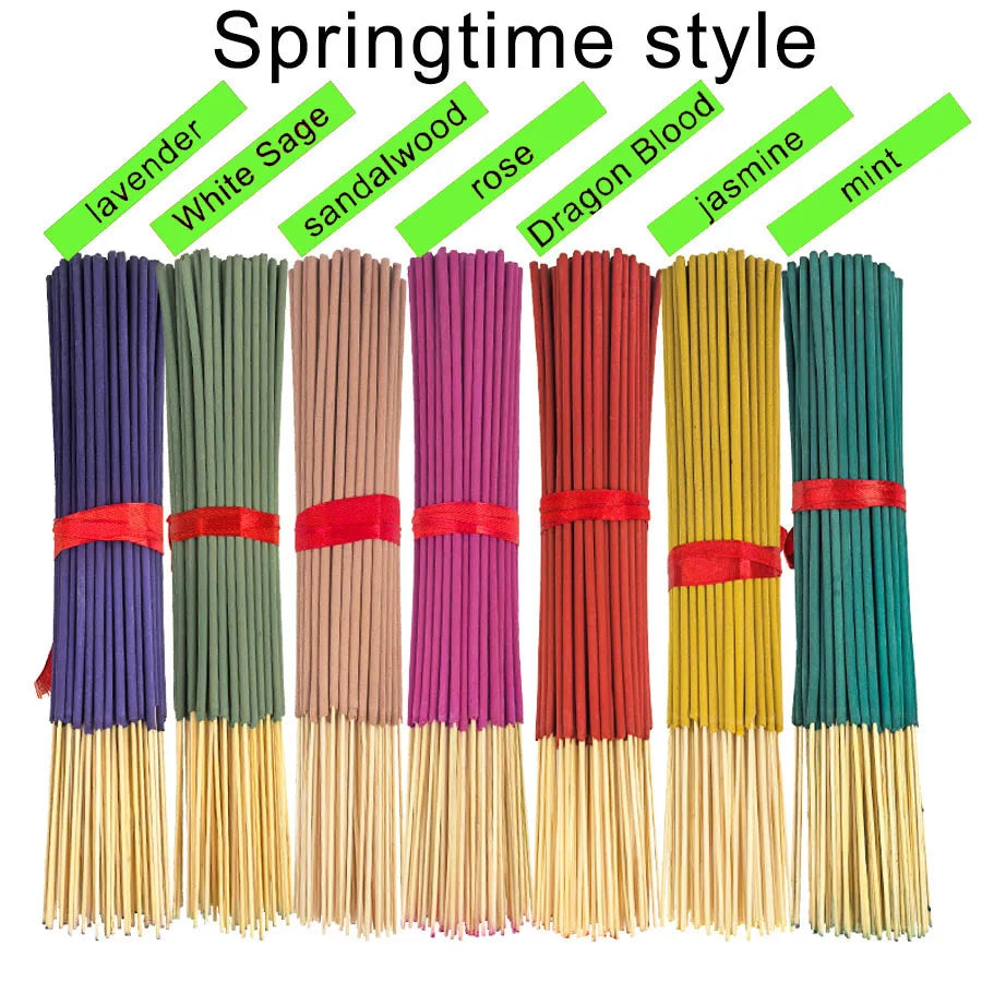 7 Sets of 140 Incense Sticks, Available in Four Seasonal Sets: Rose, Lavender, Sandalwood, Jasmine, Mint, Cherry Blossom, Her