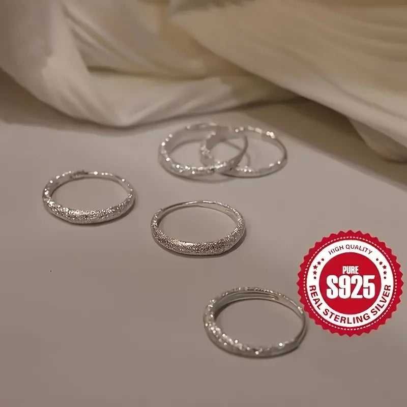 Pure Silvery Earrings For Women Frosted Sparkling Starry Circle Earrings Valentine's Mother's Jewelry Gifts