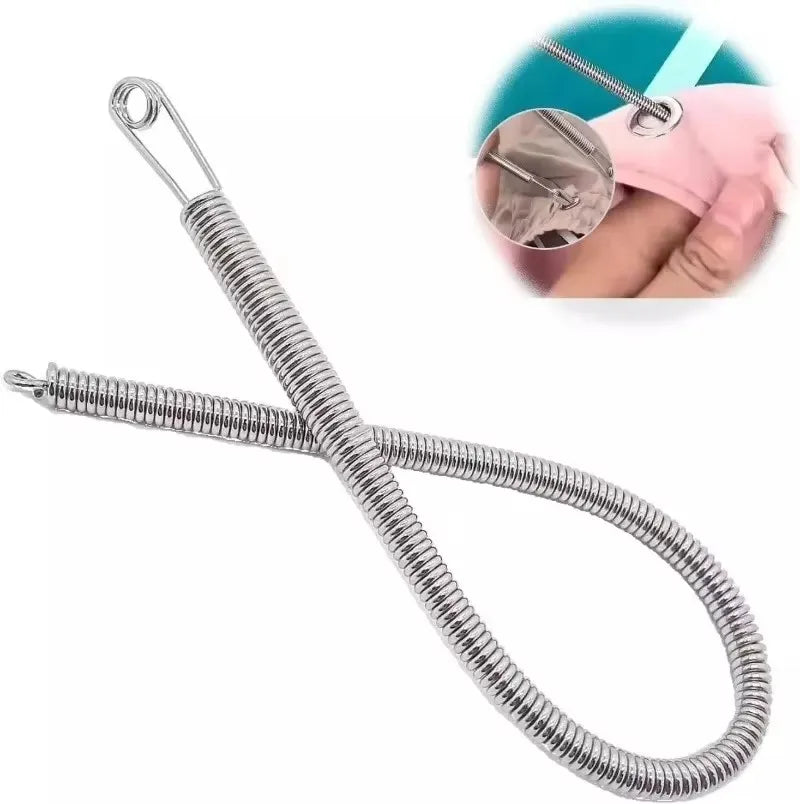 Bendable Spring Drawstring Threader Clip Pants Hoodies Elastic Band Lace Cord Flexible Drawstring Thread DIY Sewing Accessori