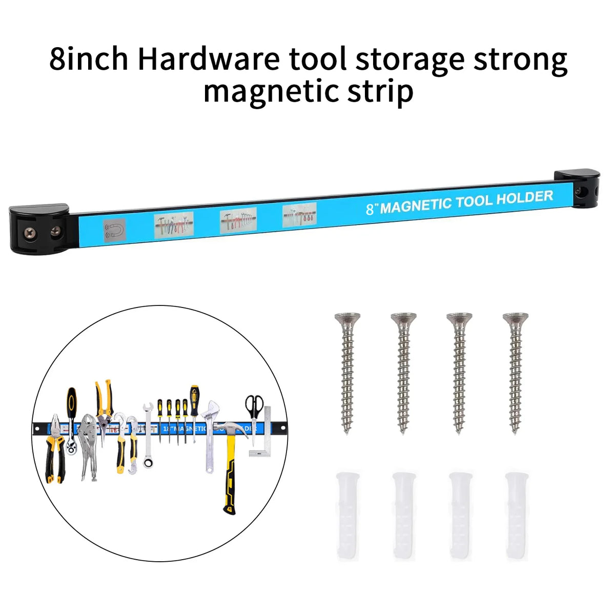 Magnetic Tool Holder Heavy-duty Magnet Tool Bar Long Strip Garage Workshops Hardware Storage Metal Organizer Rack For Workben