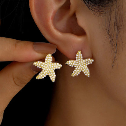 Vintage Metal Shell Stud Earrings for Women Trendy Accessories Personalization Jewelry Earrings Daily Wear Creative Jewelry G