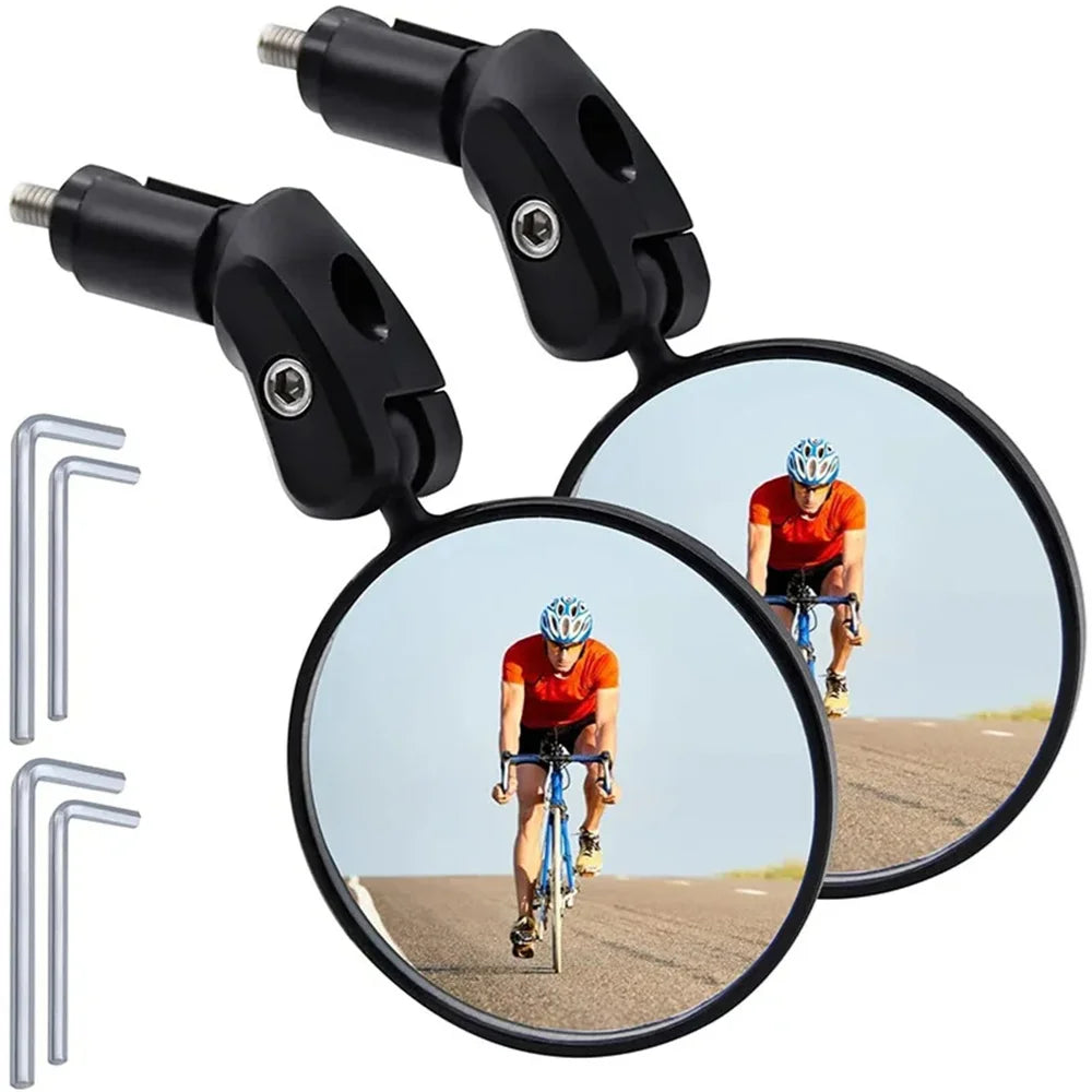 Universal Bicycle Mirror Rearview Adjustable Rotate Wide-Angle Cycling Handlebar Rear View Mirrors for MTB Road Bike Accessor