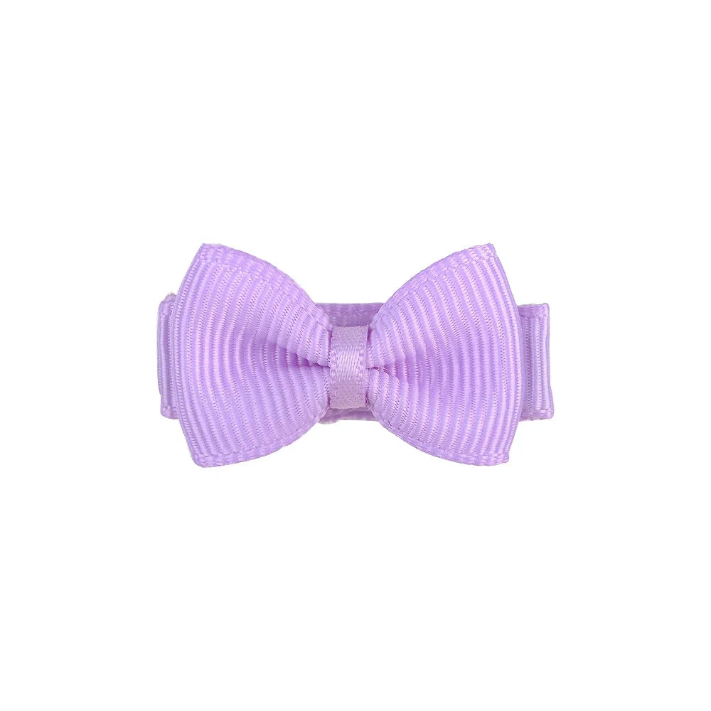 1.2 Inches Solid Colors Mini Hair Bows With Clip For Kids Girls Hairgrips Ribbon Covered Safety Bows Headwear Hair Accessorie