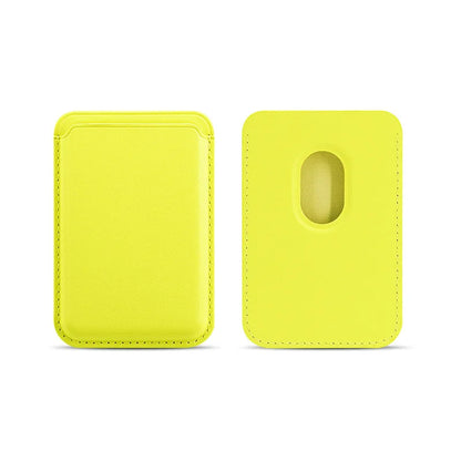 Magnetic Card Holder Leather PU Card Sleeve ID Card Holder Mobile Phone Back Sticker Bag For Magsafe iPhone 17 Card Holder Co