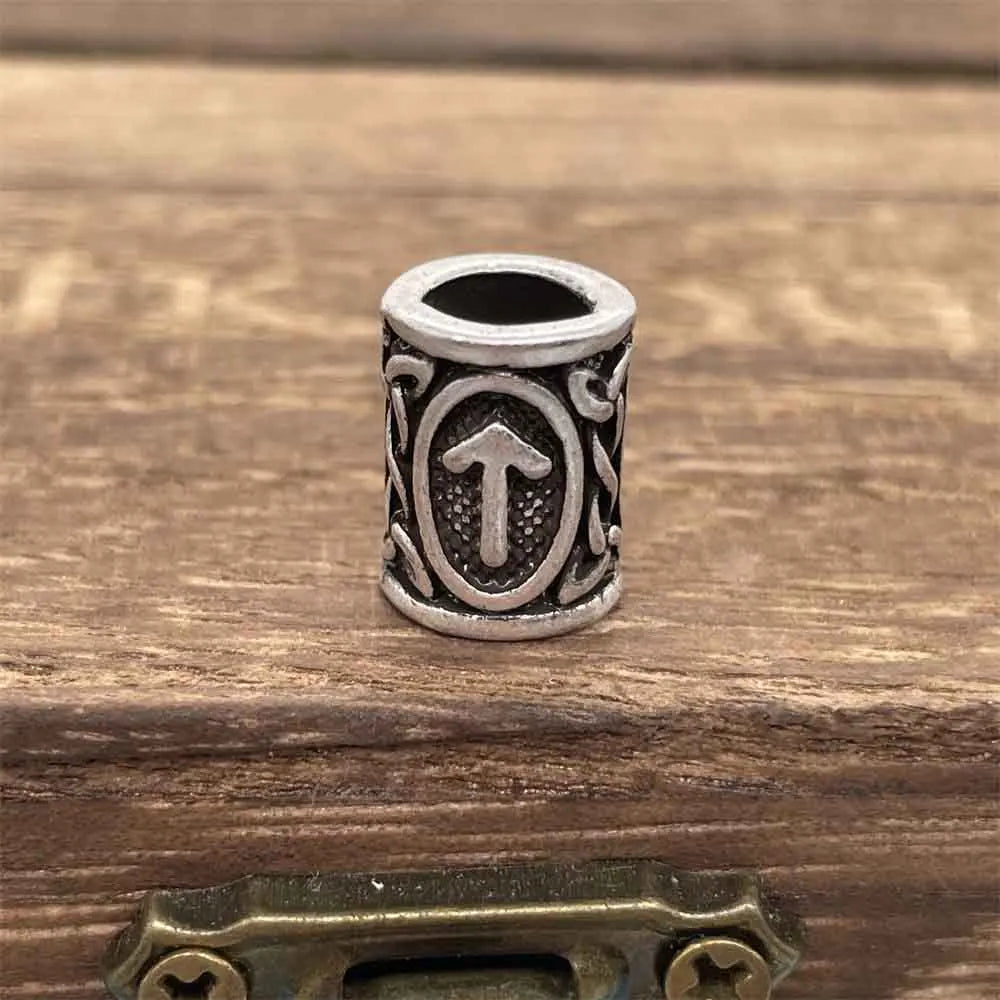 Nostalgia 1pcs Tree Of Life Bead For Hair Beard Braids Norse Runes Viking Symbols Beads For Bracelet Jewelry Making - TIWAZ