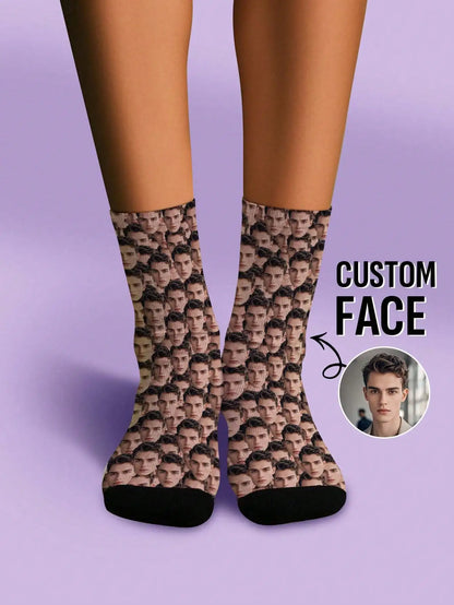 Custom Face Socks Personalized Photo Socks Funny Gift for Men Women Couples Friends Unique Custom Printed Socks