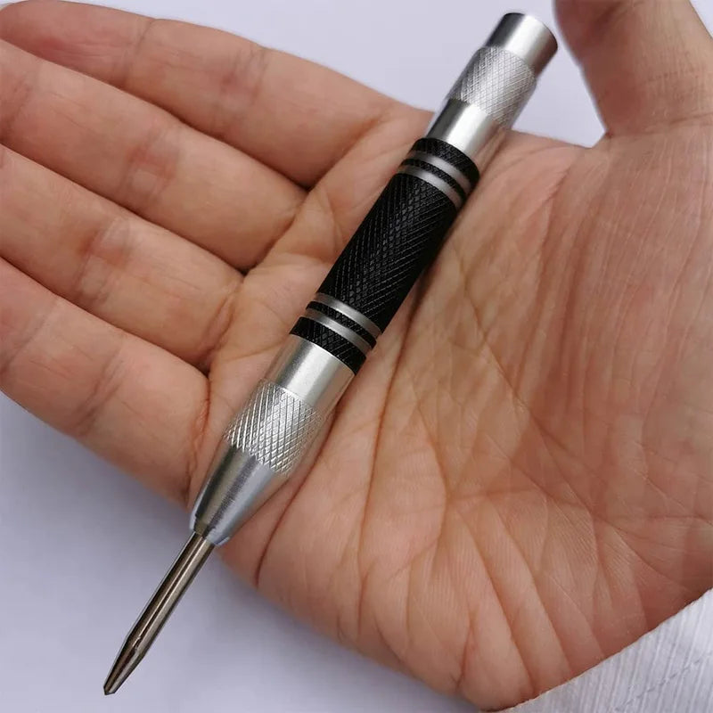 Automatic Centre Punch General Woodworking Metal Drill Adjustable Spring Loaded Automatic Punch Hand Tools for Metal Wood Gla