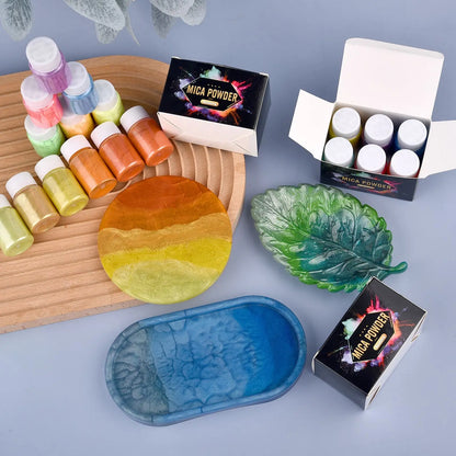 6 Colors/Set Pearl Powder Pigment DIY Epoxy Resin Mold Colorant Dye Mineral Powder Epoxy Resin Dye Pearl Pigment Glitter Craf