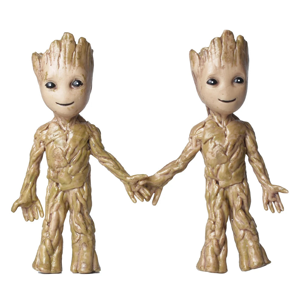 Desktop Decor Mini Anime Figurine Tree Man Miniature Model Cute Groot Doll Toy Home Accessories Ornament Handicraft Gifts