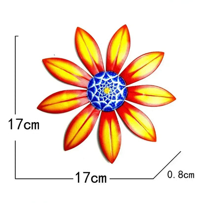 Garden Decoration Metal Flower Wall Decor Art Sculpture Hanging Ornament Aesthetic Home Room Garden Courtyard Decoration Outd