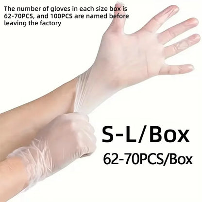 100PCS Disposable TPE Gloves Kitchen Bathroom Restaurant Camping Travel Waterproof Oil-Proof Household Cleaning Tools