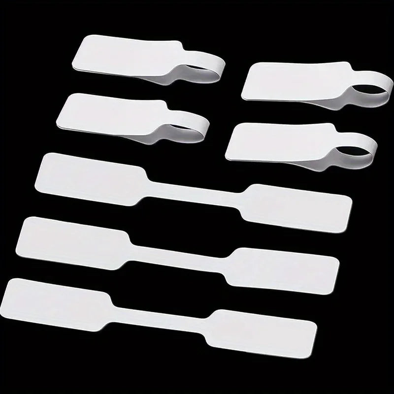 100pcs White Cable Labels - Self-Adhesive Writable Cord Tags for Office/School Organization, Easy Cable Management