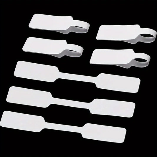 100pcs White Cable Labels - Self-Adhesive Writable Cord Tags for Office/School Organization, Easy Cable Management