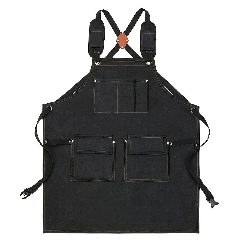 Good Thickened Cotton Canvas Summer Waterproof Apron Catering Shop Kitchen Home Gardening Commercial Waist Apron