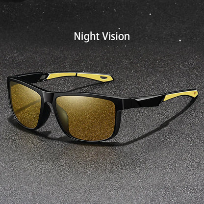 Fashion Vintage Square Frame Unisex Night Vision Glasses Reduce Visual Fatigue Lenses Anti-Glare Anti-Reflective Eyewear - F2