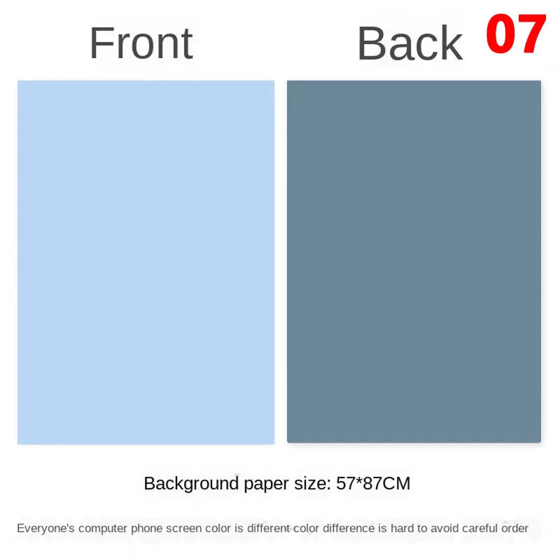 Photography Backdrops Wallpaper 57*87cm 2sides Solid Color Photo Background Props for Photo Studio Newborn Product Photograph