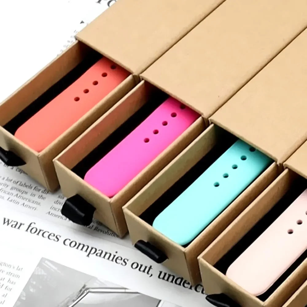 Silicone Band For Apple Watch strap 44mm 45mm 40mm 41mm 42-38mm 45 mm sport bracelet iwatch series 8 7 6 5 4 3 SE 9 Ultra 2 4