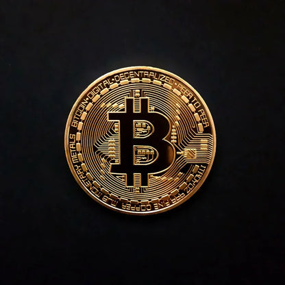 Gold Plated Bitcoin Coin Collectible Art Collection Gift Physical commemorative Casascius Bit BTC Metal Antique Imitation