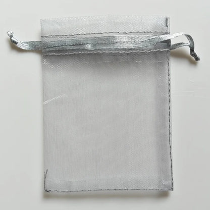 25/50/100pcs Organza Gift Bag Multicolor Drawstring Pouches For Candy Jewelry Bag Packing Wedding Gift Bags Organza Bag - Gre