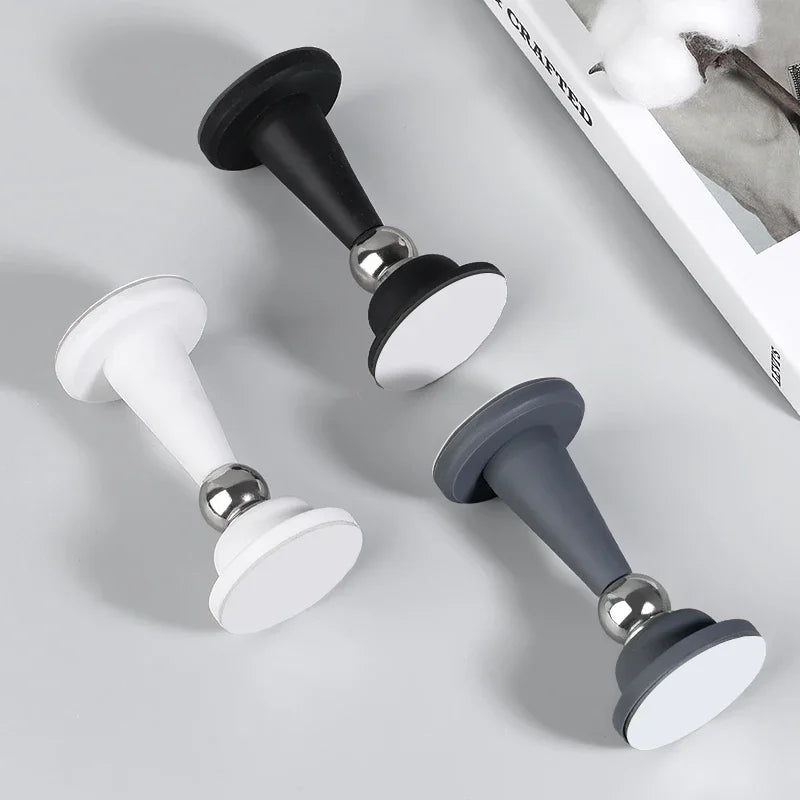 No-Drill Door Stopper for Room Bedroom Door Fixed Wall Protection Anti-Collision Household Silicone Strong Suction Floor Stop