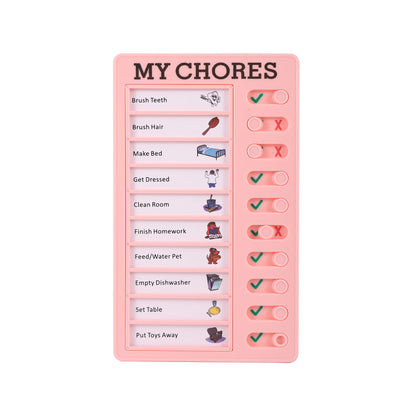 Reusable My Chores Checklist Task Board Daily Schedule Planner Memo Chore Chart Kid Responsibility Behavior Self Discipline C