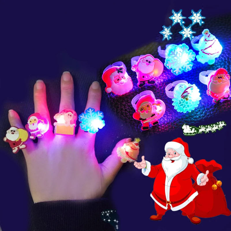10/20PCS Glowing Ring Toy Kids Gift Birthday Party Favor Gift Friends Guest Giveaways Carnival Christmas Gifts Children Pinat