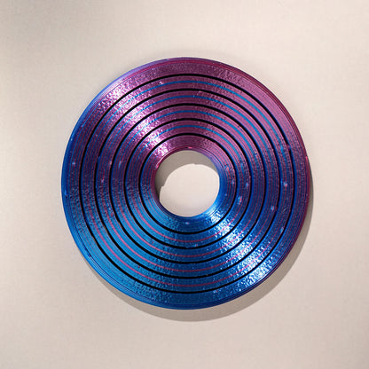3D Printed Hex Ring Finger Ring - Colorful Rotating Novelty Ornament, PLA Material, Trendy Unique Desktop Toy - D
