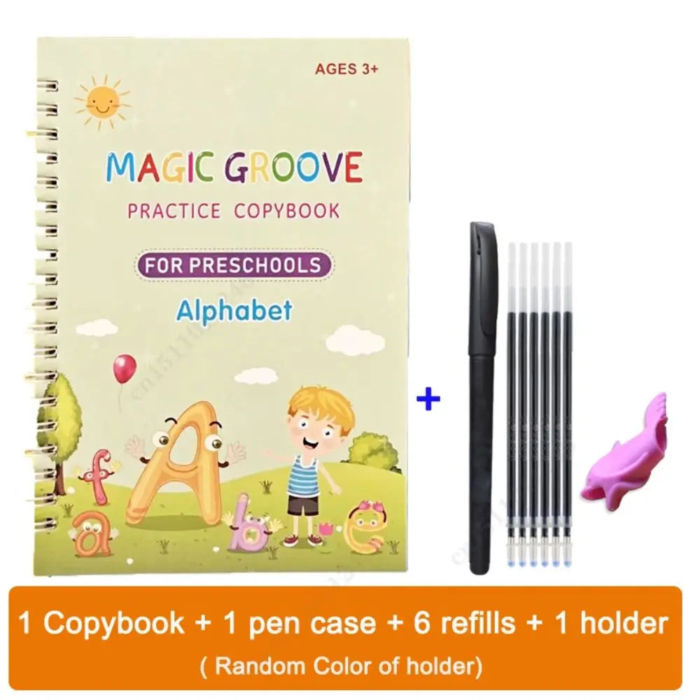 Writing Exercise Books English Groove Magic Practice Copybook Children's Book Learning Numbers Letters Alphabet Calligraphy G