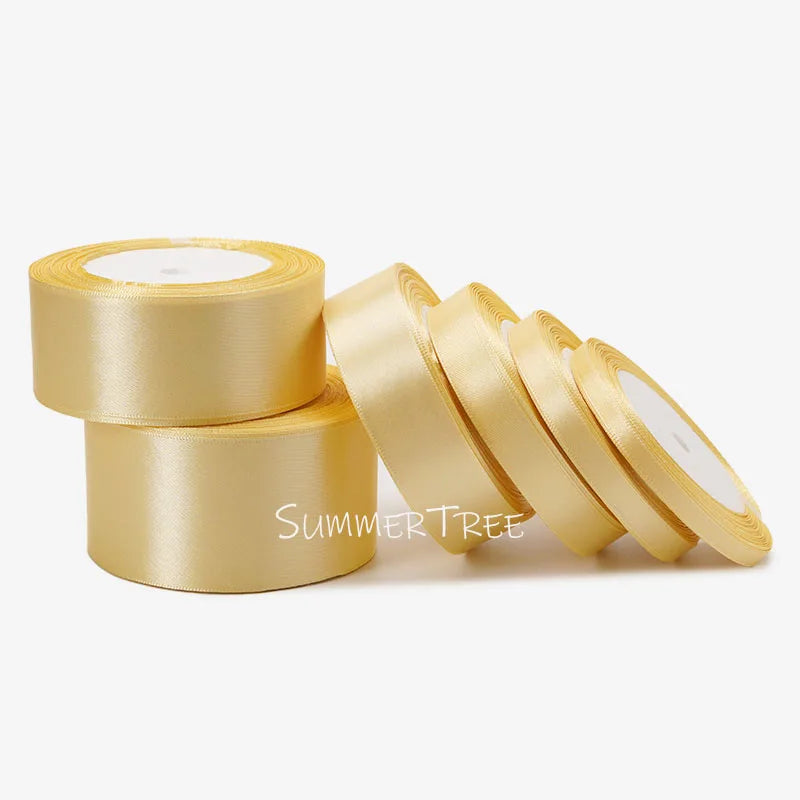 Satin Ribbon 25yards 6mm - 50mm Sash Gift Wrap Bow Handmade DIY Craft Halloween Christmas Wedding Birthday Party Decoration -
