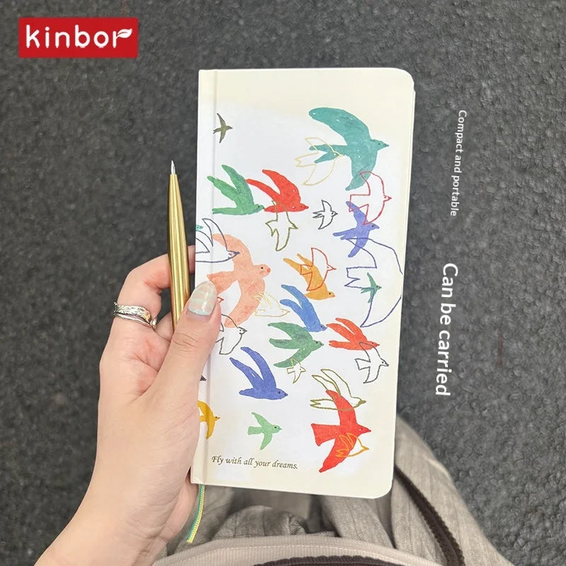 Kinbor Cute Agenda Undate Weekly Daily Planner Slim Illustrated Self-fill Notebook Weekly To Do List Hardcover Two Page Per W
