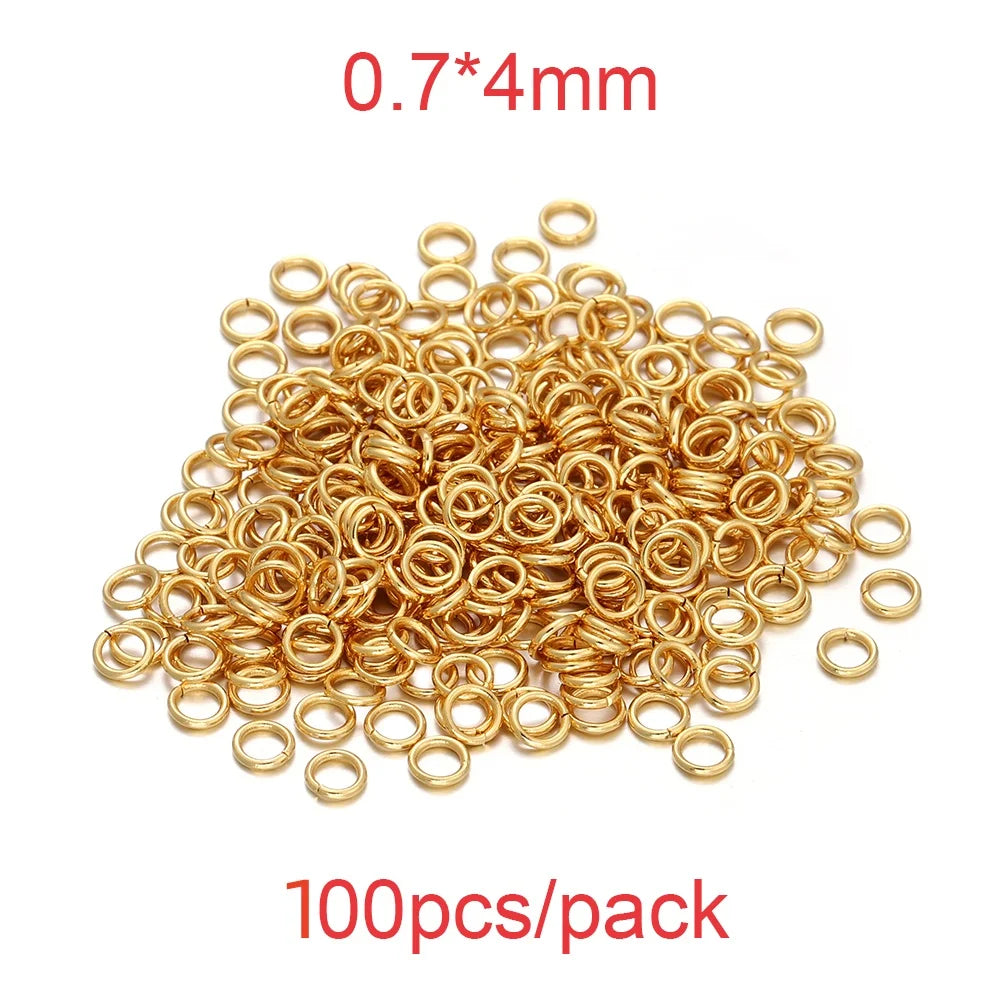 30-200Pcs 3-25mm Stainless Steel Split Ring Open Single Loops Jump Rings Connectors for DIY Jewelry Making Findings Accessori