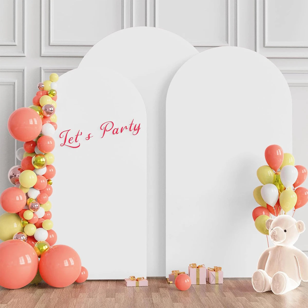 Wedding Arch Cover Arch Backdrop Cover Spandex Fitted Arch Cover for Wedding Birthday Festival Party （Without Shelf）