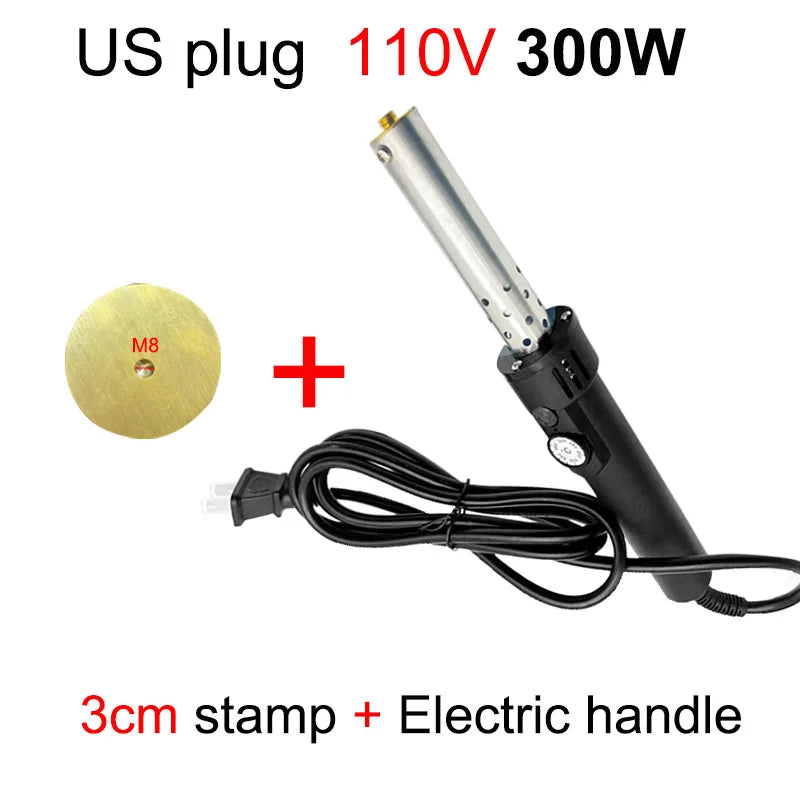 Custom Electric Branding Iron Temperature-Controlle Stamping Heater Wood Handcraft Leather Cake Food Adjustable Temperature I
