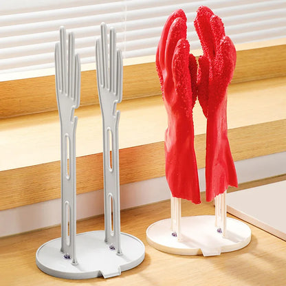 1PC Kitchen Glove Stand Holder Rubber Glover Dryer Rack Towel Holder Drain Countertop Storage Rack Kitchen Sink Accessories T
