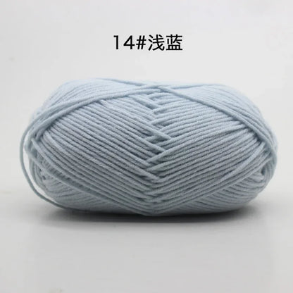Crochet Milk Cotton Yarn, 50g 4ply Knitting Yarn, Soft Yarn for Sweaters, Scarves, Hats, DIY Craft Projects, Cozy Crochet Thr