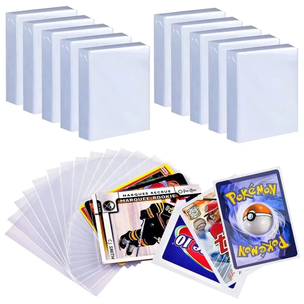 500 Counts Clear Soft Card Sleeves 2.5" x 3.5" Trading collect Sleeve Fit for Standard Baseball Sports MTG Pokemon Game Cards