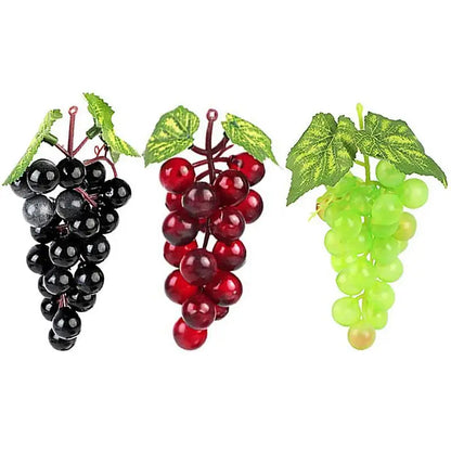 18pcs Realistic Artificial Grapes Table Decoration of Realistic Fake Grape Natural Fake Grape Bundles Party Home Wedding Deco