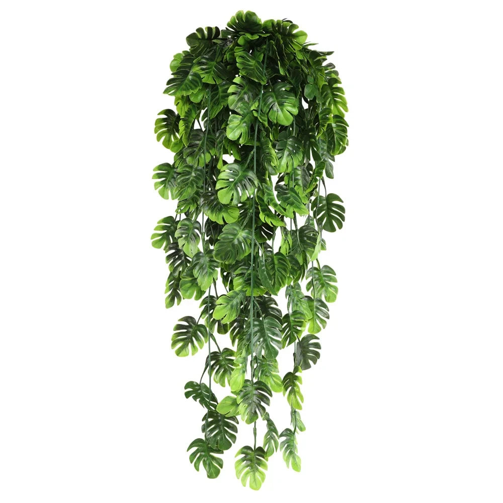 Persian fern Leaves Vines Home Room Decor Hanging Artificial Plant Plastic Leaf Grass Wedding Party Wall Balcony Decoration